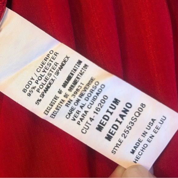 XOXO Red Draped Blouse Vintage Y2K Party Medium - Picture 6 of 7